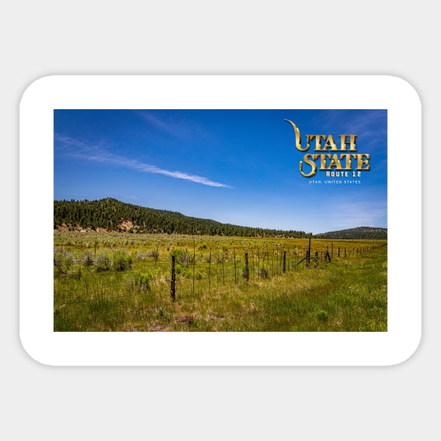 Utah State Route 12 Scenic Drive Sticker by Gestalt Imagery